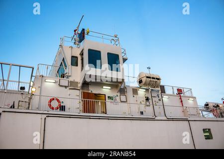 KERCH, CRIMEA - OCT. 2014: Port Krym. Kerchenskaya ferry crossing. Ferry 'Ionas' Stock Photo