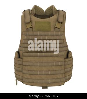 Bullet Proof Body Armor Isolated Stock Photo