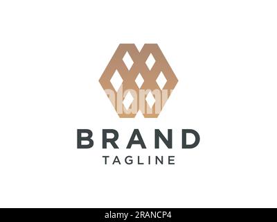 Abstract Letter M Logo Geometric Triangle. Flat Vector Logo Design Template Element. Stock Vector