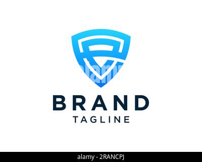 Abstract Initial Letter E Logo. Square Rounded Origami Style isolated on White Background. Flat Vector Logo Design Template Element Stock Vector