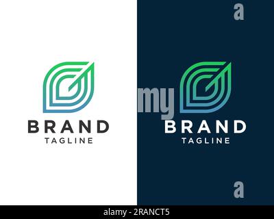 Abstract Initial Letter G Logo. Blue Geometric Shape isolated on Double Background. Usable for Business and Branding Logos. Flat Vector Logo Design Te Stock Vector