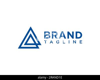 Abstract Initial Letter A Logo. Geometric Triangle isolated on White Background. Flat Vector Logo Design Template Element Stock Vector
