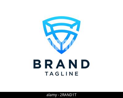 Shield Logo Vector Letter S Protection Security Logo Design Template Element. Stock Vector