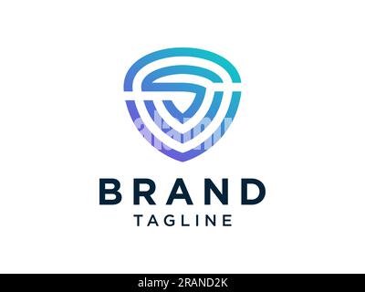 Shield Logo Vector Letter S Protection Security Logo Design Template Element. Stock Vector