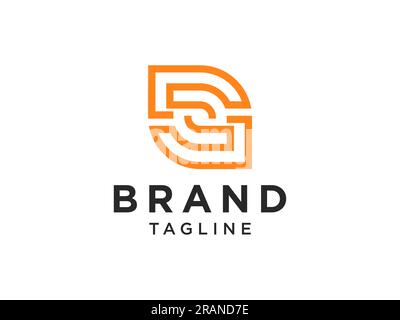 Abstract Initial Letter S Logo. Radial Line isolated on White Background. Flat Vector Logo Design Template Element. Stock Vector