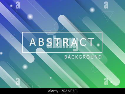 Green and blue abstract geometric background with dynamic shapes, stock vector Stock Vector