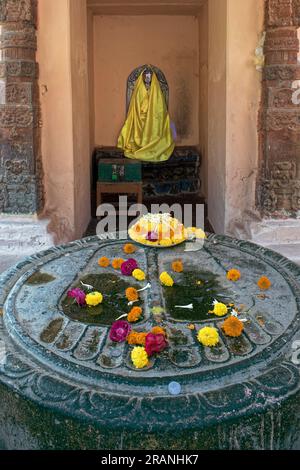 12 25 2014 Buddha Footprint, Mahabodhi Temple, Bodh Gaya, Gaya District, Bihar, India Asia. Stock Photo