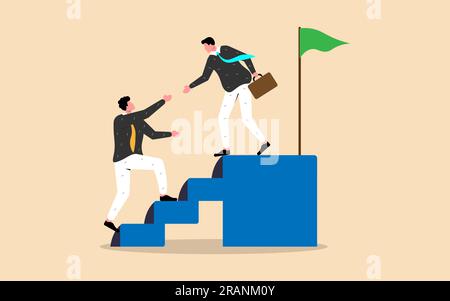 Business Leadership with Businessman Leader Helps the Team to Develop ...