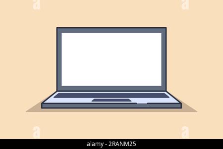 Vector laptop, technology icon Stock Vector