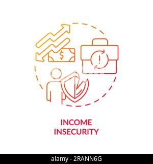 Income insecurity red concept icon Stock Vector Image & Art - Alamy