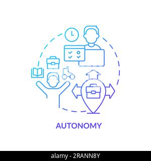 Autonomy blue gradient concept icon Stock Vector