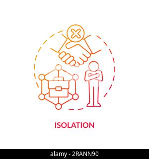 Isolation red gradient concept icon Stock Vector