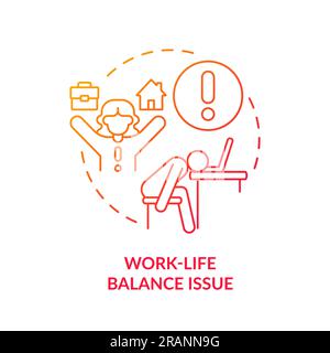 Work life balance issue red concept icon Stock Vector Image & Art - Alamy