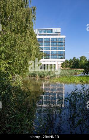 Munkkiniemen puistotie 25, former Kone Corporation HQ, now a residential building, in Munkkiniemi district of Helsinki, Finland Stock Photo