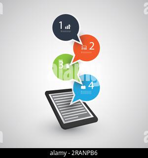 Infographic Design - Trends of Tablet and Mobile Phones Concept Stock Vector