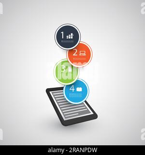 Infographic Design - Trends of Tablet and Mobile Phones Concept Stock Vector