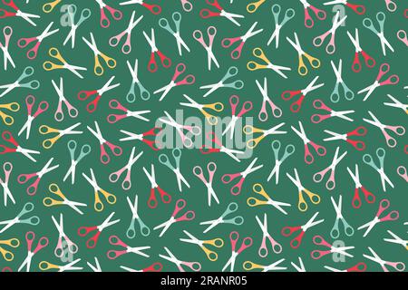 seamless pattern with colorful scissors great for wrapping, textile, wallpaper, greeting card- vector illustration Stock Vector