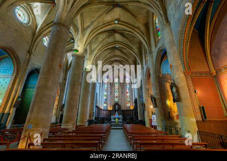 Cathedral Saint Marie de Lombez; monument historique; Lombez Cathedral is a Roman Catholic church; formerly a cathedral; in Lombez Stock Photo