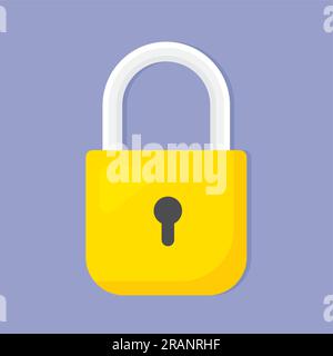 security padlock icon - vector illustration Stock Vector