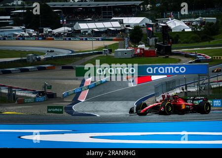 Red Bull Ring, Spielberg, Austria, 2.July.2023: Carlos Sainz during the Formula One Austria Grand Prix Stock Photo