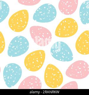 seamless pattern with dotted easter eggs- vector illustration Stock Vector