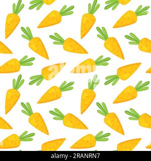 seamless pattern with carrots -vector illustration Stock Vector