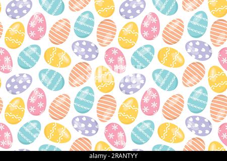 colorful seamless easter eggs pattern - vector illustration Stock Vector