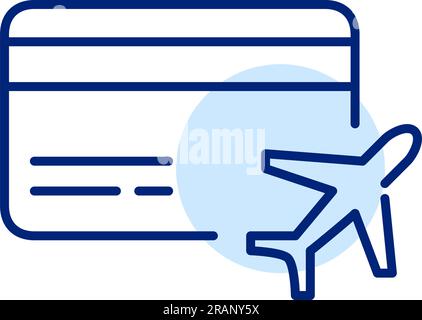 Airline loyalty program membership card. Earning points for flights. Pixel perfect icon Stock Vector