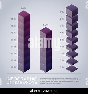 Rectangular percentage infographic chart design template Stock Vector ...