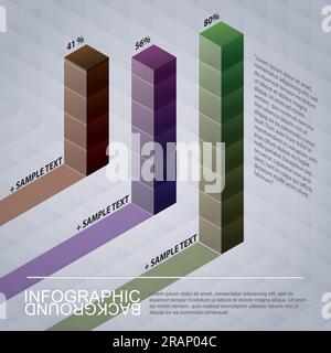 Rectangular percentage infographic chart design template Stock Vector ...