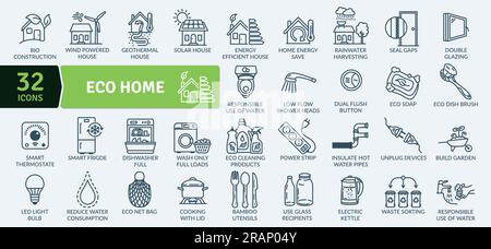 Ecological Succession Icons Pack. Thin line icons set. Simple vector icons Stock Vector