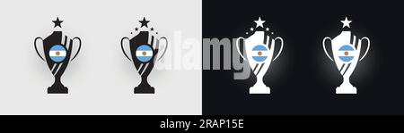 Argentina trophy pokal cup football champion vector illustration Stock Vector