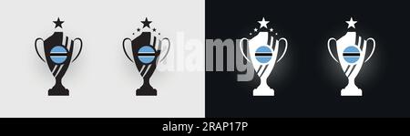 Botswana trophy pokal cup football champion vector illustration Stock Vector