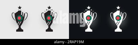 Bangladesh trophy pokal cup football champion vector illustration Stock Vector