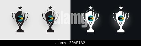 Bahamas trophy pokal cup football champion vector illustration Stock Vector