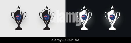 Australia trophy pokal cup football champion vector illustration Stock Vector