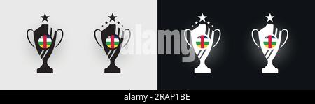 Central African Republic trophy pokal cup football champion vector illustration Stock Vector