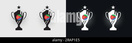Eritrea trophy pokal cup football champion vector illustration Stock Vector