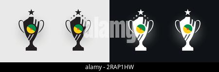 French Guiana trophy pokal cup football champion vector illustration Stock Vector