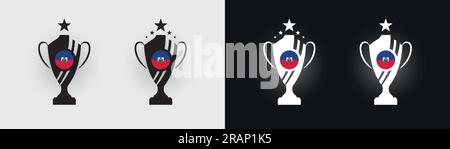 Haiti trophy pokal cup football champion vector illustration Stock Vector