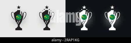 Cocos Island trophy pokal cup football champion vector illustration Stock Vector