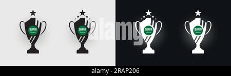 Saudi Arabia trophy pokal cup football champion vector illustration Stock Vector