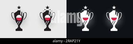 Poland trophy pokal cup football champion vector illustration Stock Vector