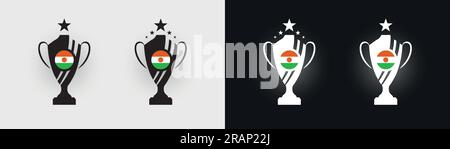 Niger trophy pokal cup football champion vector illustration Stock Vector