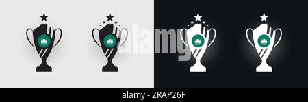 Macau trophy pokal cup football champion vector illustration Stock Vector