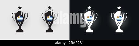 Uruguay trophy pokal cup football champion vector illustration Stock Vector