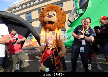 02-07-2023: Sport: Nederland v Belgie (woman friendly)   SITTARD, NETHERLANDS - JULY 2: Fans of the Netherlands during the International Friendly Wome Stock Photo