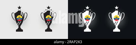 Ecuador trophy pokal cup football champion vector illustration Stock Vector