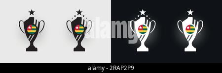 Togo trophy pokal cup football champion vector illustration Stock Vector
