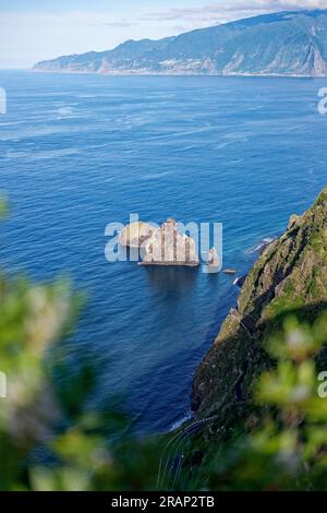 Madeira Island north side cliff views Stock Photo